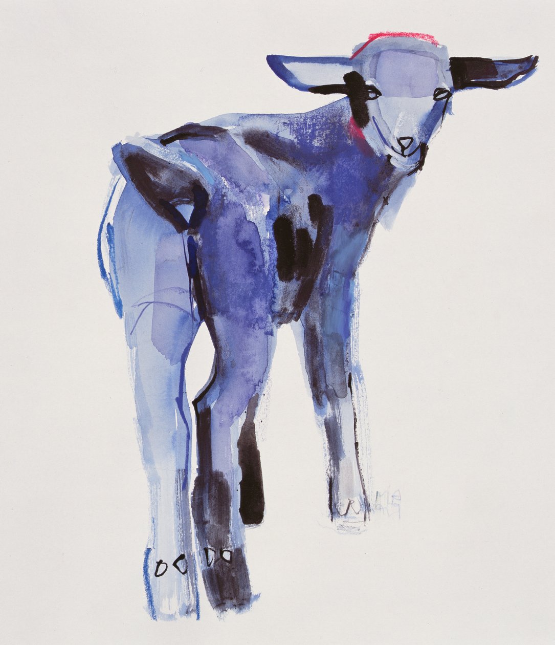Blue Kid, Cazalla de la Sierra, 1999 (media mieszane na papierze) autorstwa Mark Adlington