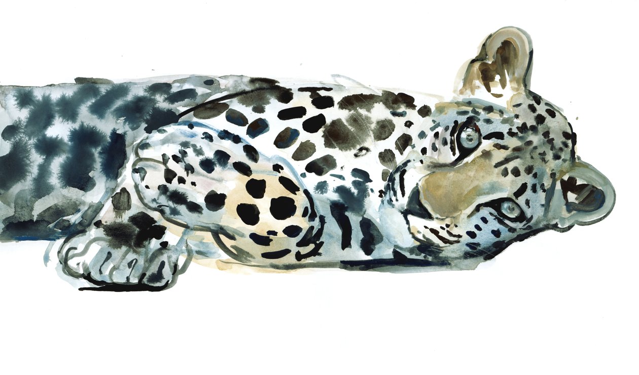 Broken Siesta, 2015, (akwarela na papierze) autorstwa Mark Adlington