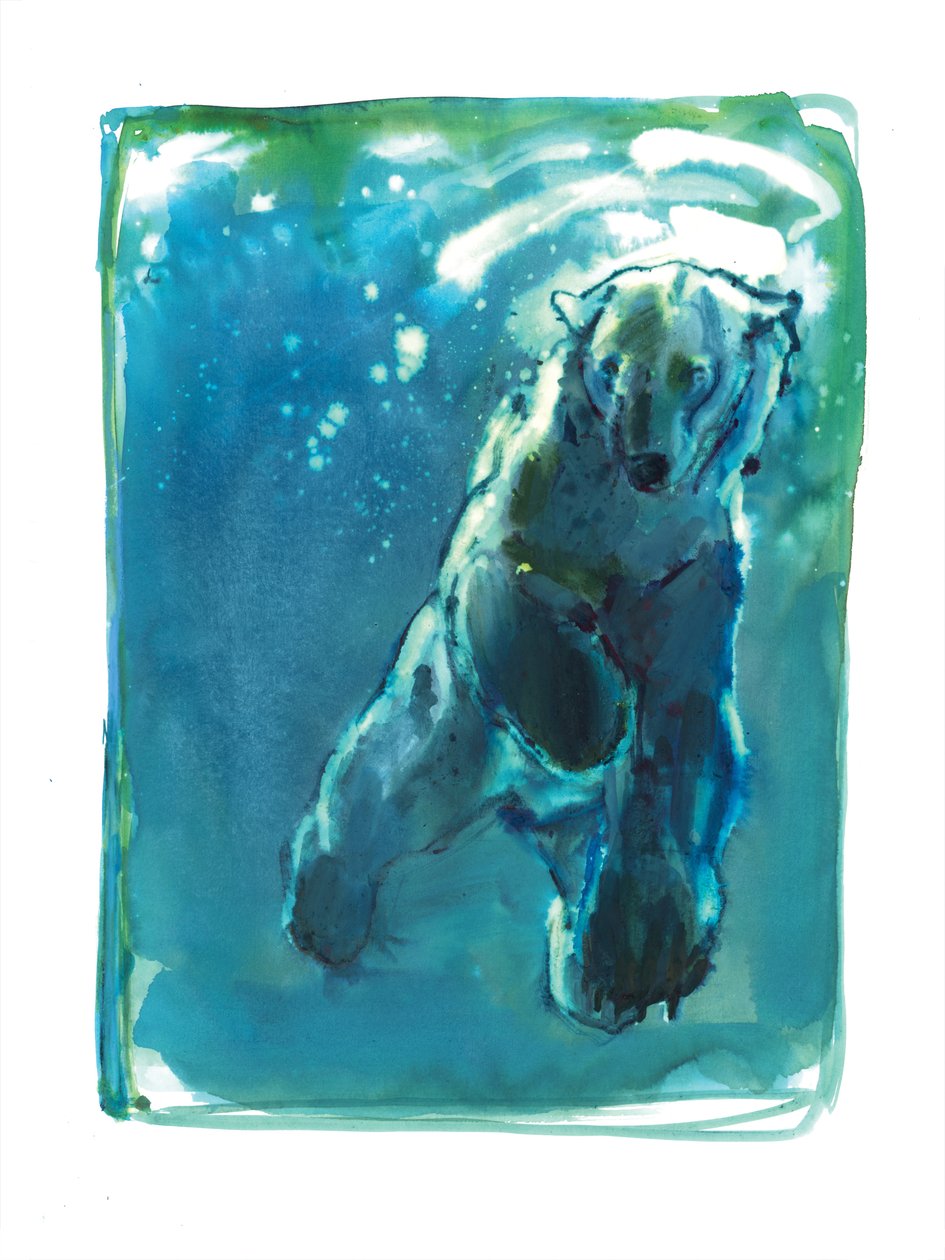 Constellation, 2015, (media mieszane na papierze) autorstwa Mark Adlington