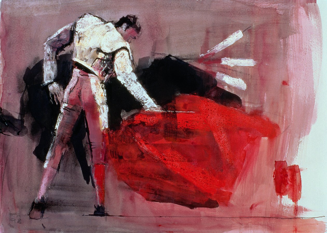 Matador, 1998 (media mieszane na papierze) autorstwa Mark Adlington