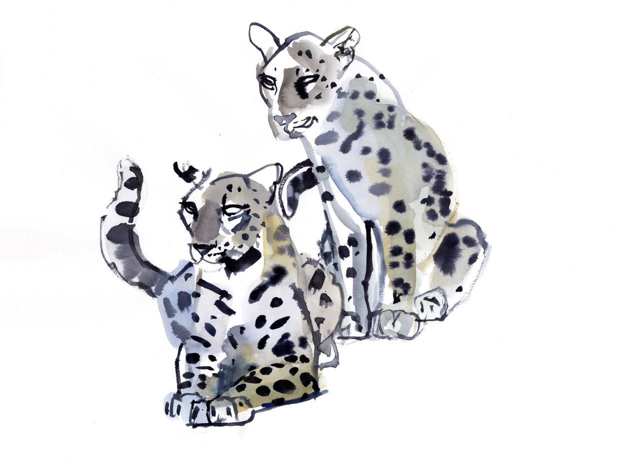 Matka i Syn (Leopardy Arabskie), 2008 autorstwa Mark Adlington