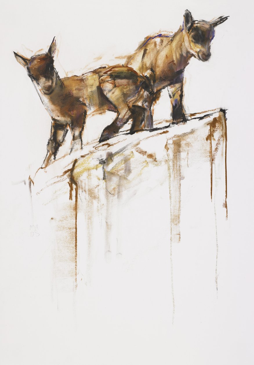 Rock Play, 2005 (węgiel i conte na papierze) autorstwa Mark Adlington