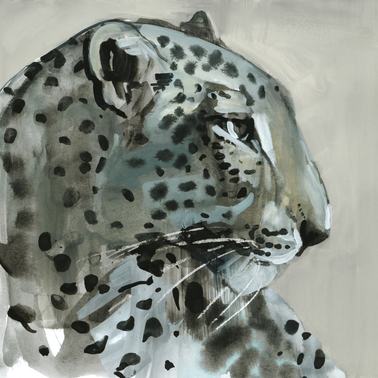 Cień, 2015, (akwarela na papierze) autorstwa Mark Adlington