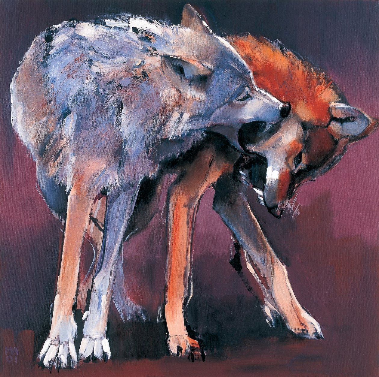 Dwa wilki, 2001 (patrz także 275217) autorstwa Mark Adlington