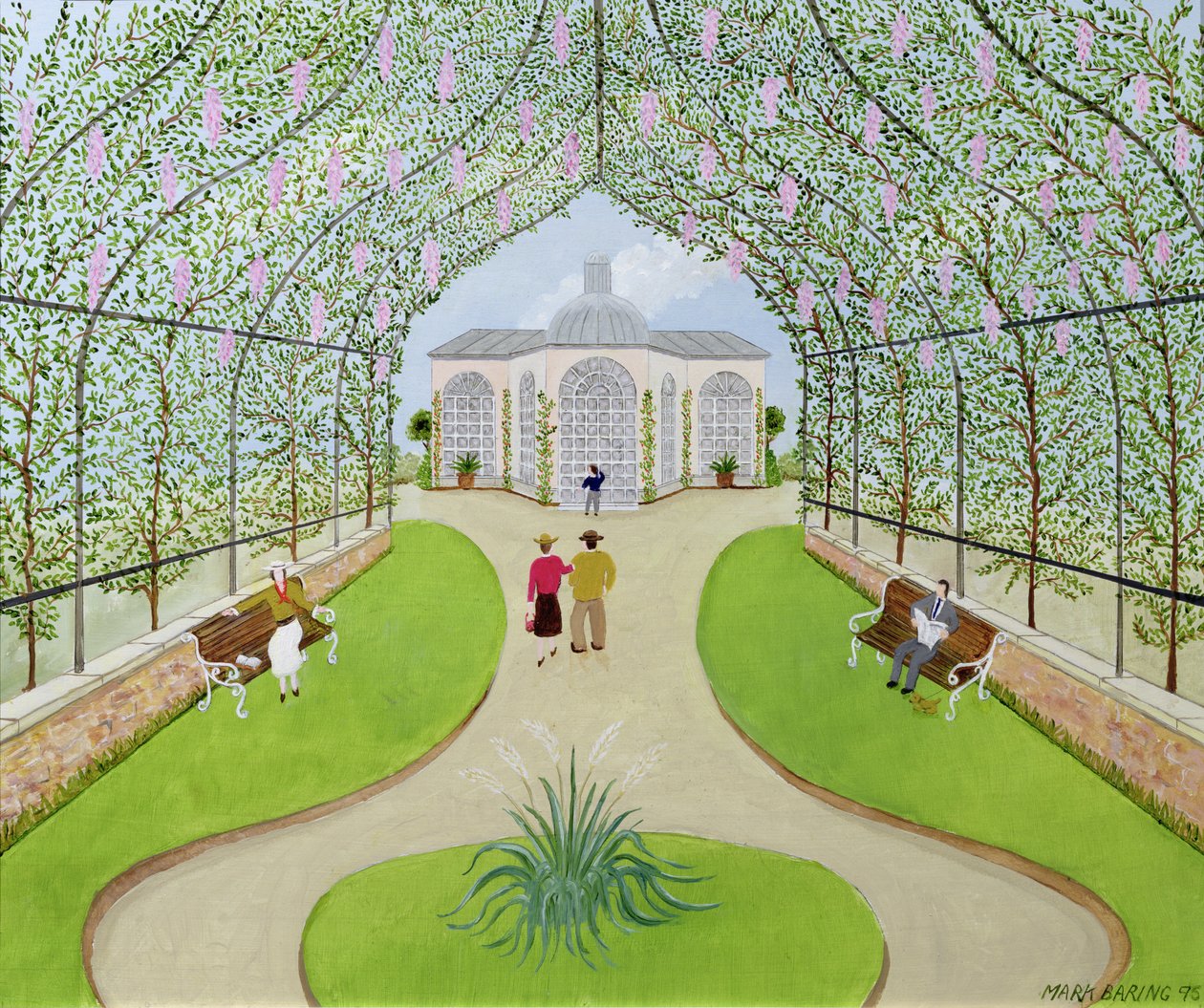Lilac Arbour (olej na płycie) autorstwa Mark Baring
