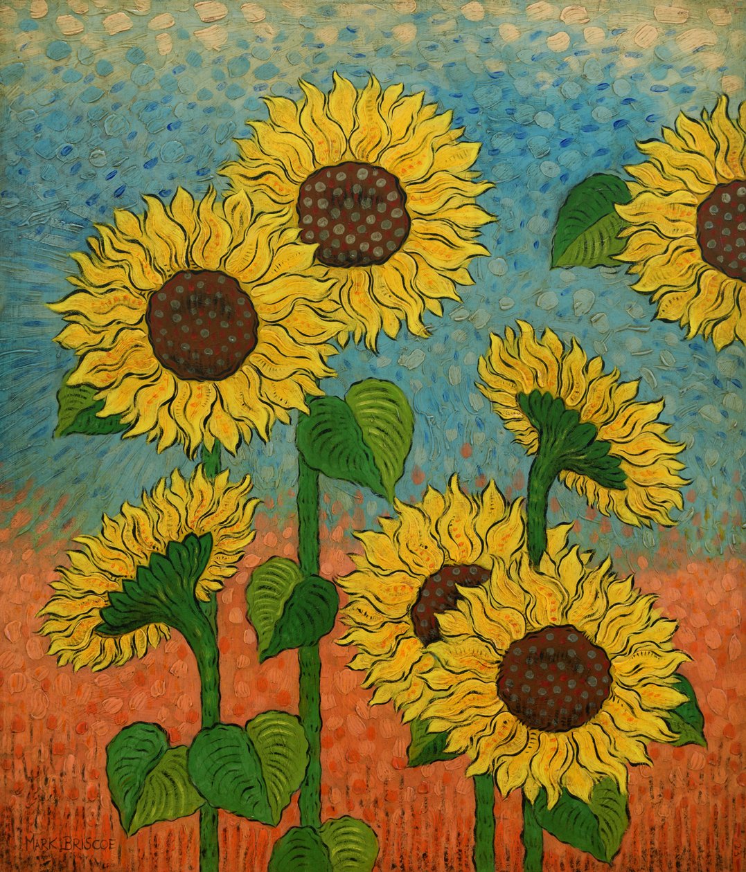 Letnie słońce, 2023 (tempera grassa i olej na panelu) autorstwa Mark Briscoe