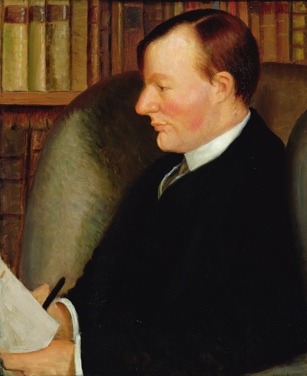 Portret Thomasa Edmunda Harveya (1875-1955) (olej na płótnie) autorstwa Mark Gertler