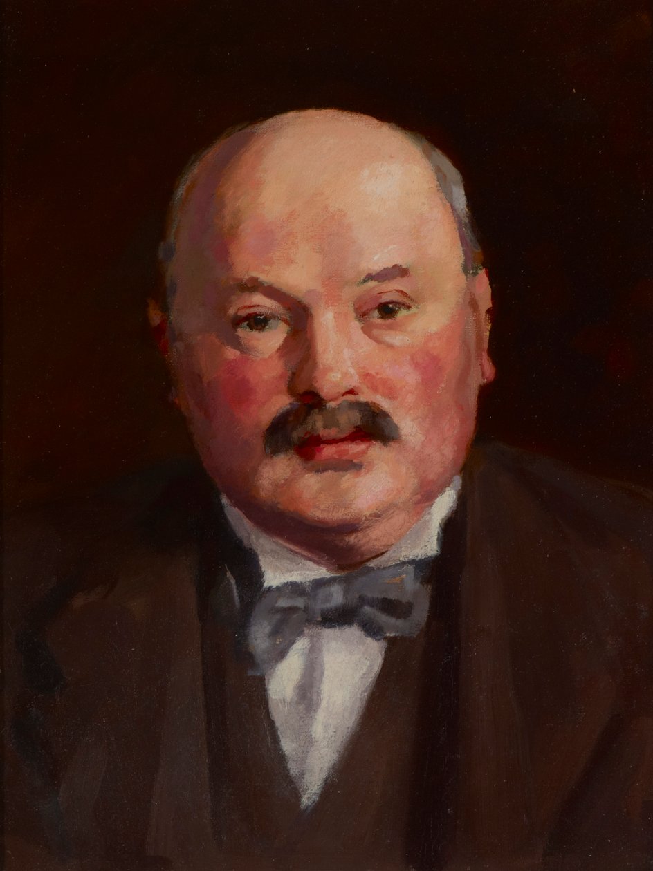Portret mężczyzny z muszką, ok. 1921 (olej na płótnie) autorstwa Mark Gertler