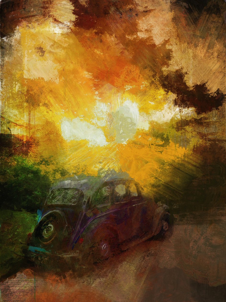 Wczesny poranek w Melbourne, Derbyshire, 2016 (mixed media) autorstwa Mark Gordon