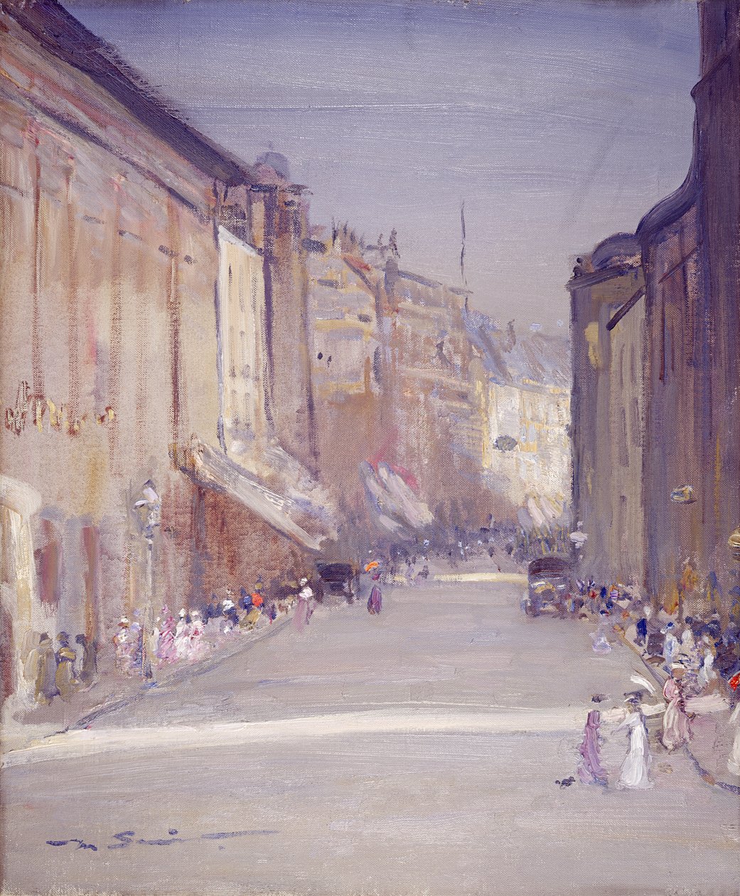 Commercial Street, Leeds (olej na płótnie) autorstwa Mark Senior
