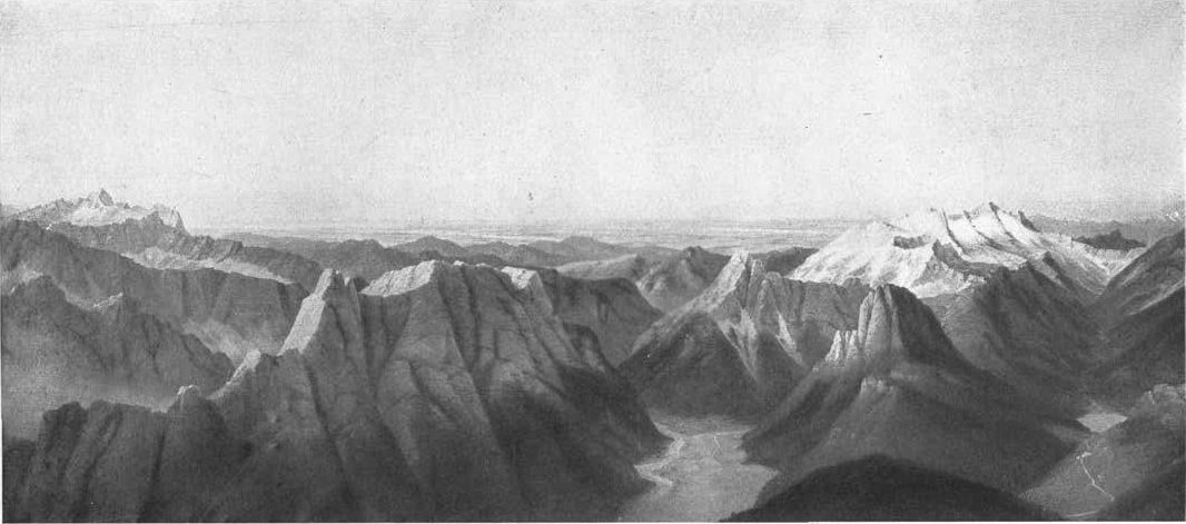 Widok z Mangart na Rabelj i Kanin oraz na Triglav autorstwa Marko Pernhart