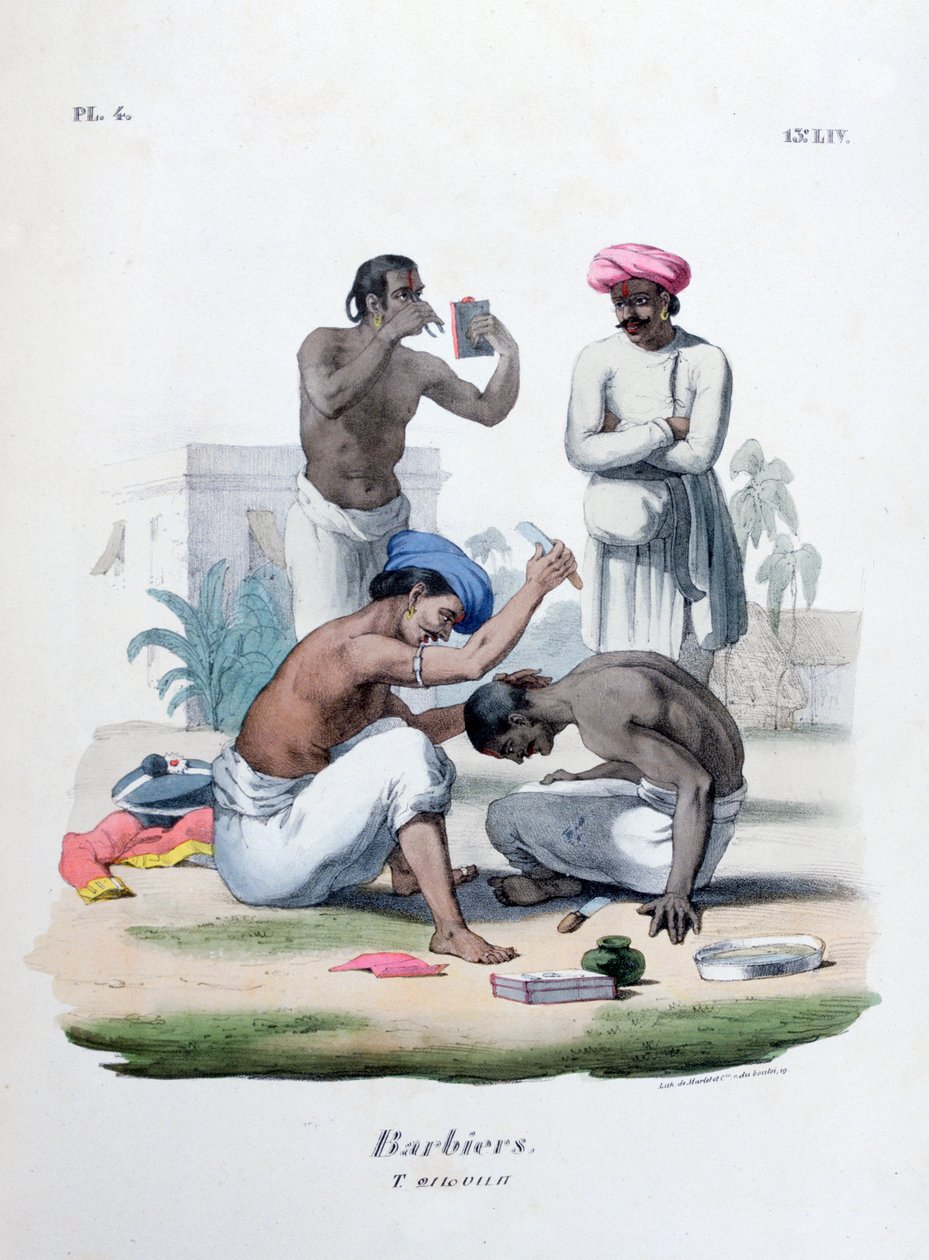 Fryzjerzy, 1828 autorstwa Marlet et Cie