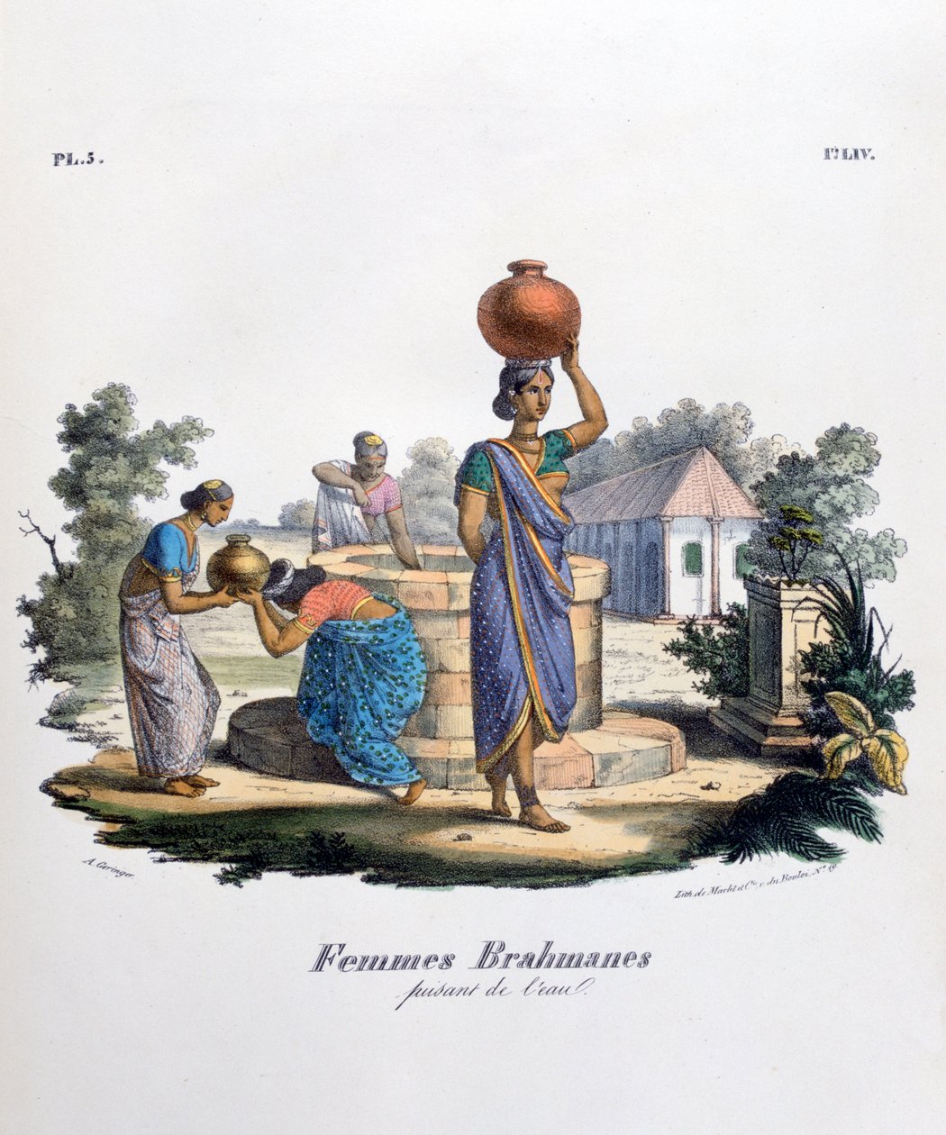 Braminka zbierająca wodę, 1828 autorstwa Marlet et Cie