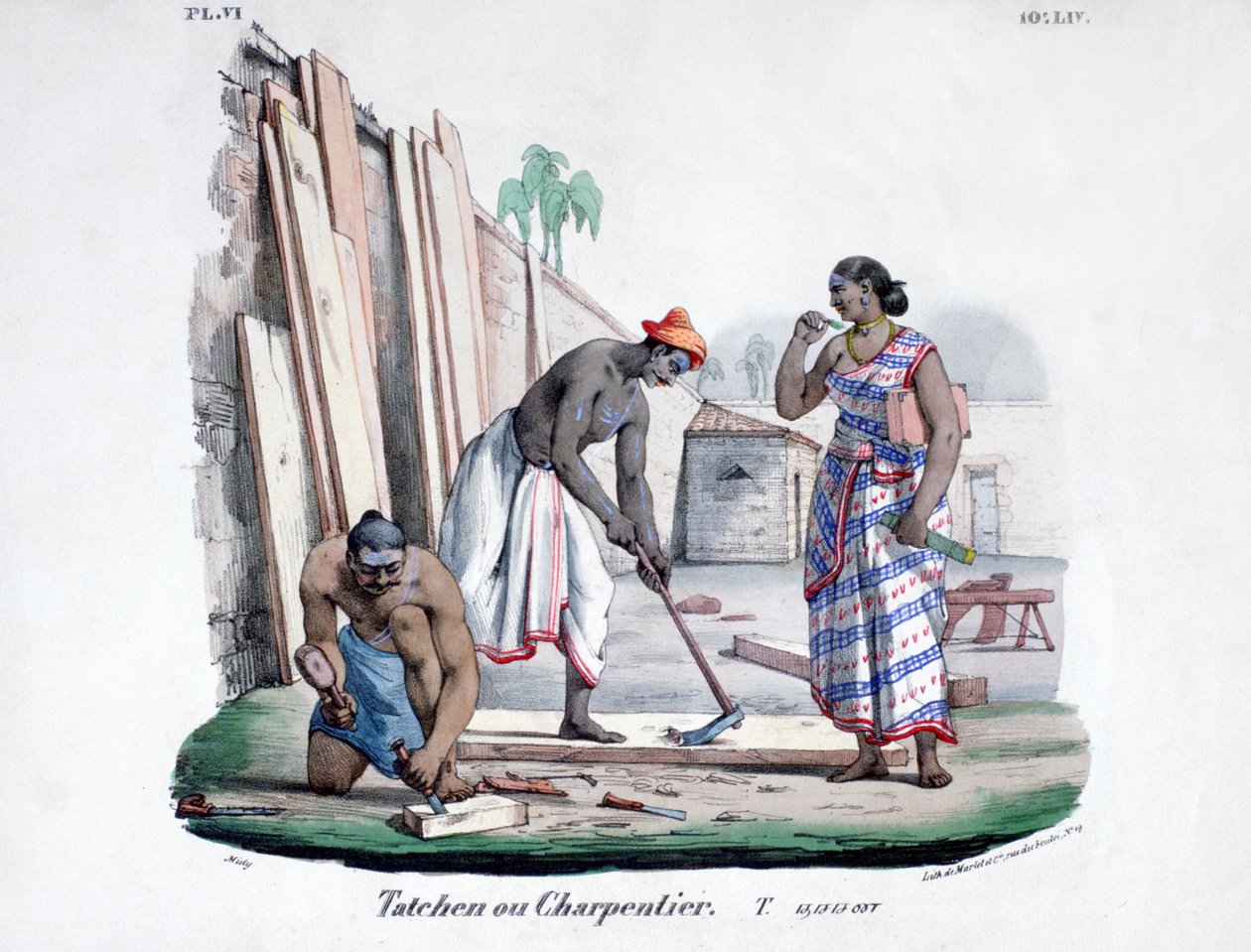 Stolarze, 1828 autorstwa Marlet et Cie