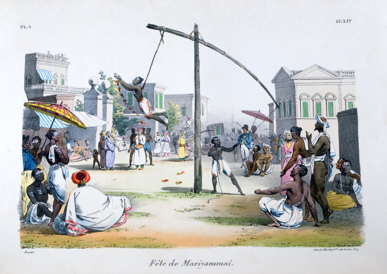 Święto Mariammy i Mariammi, hinduska Daitya, 1828 autorstwa Marlet et Cie