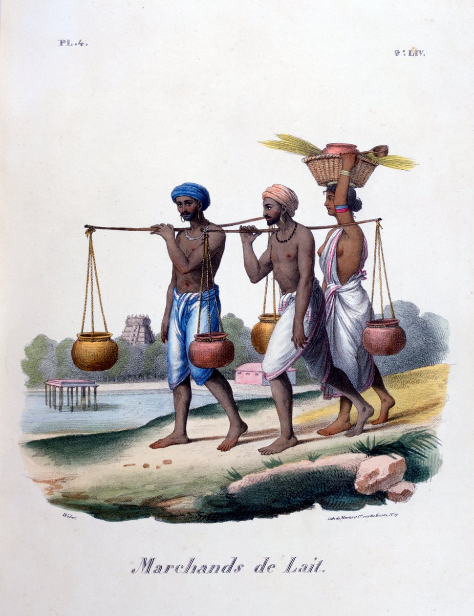 Kupcy mleka, 1828 autorstwa Marlet et Cie