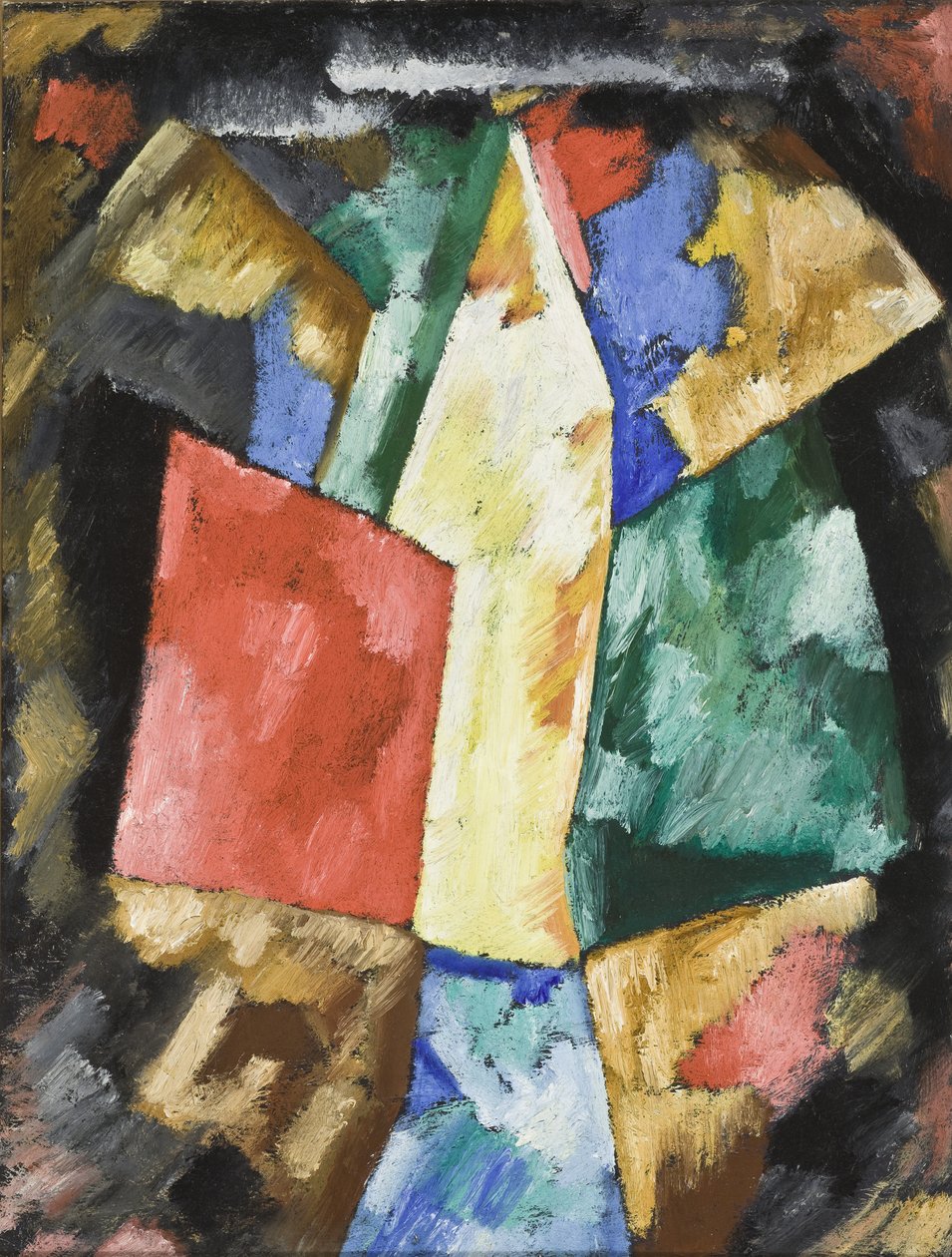 Abstraktion: Blau, Gelb und Grün autorstwa Marsden Hartley