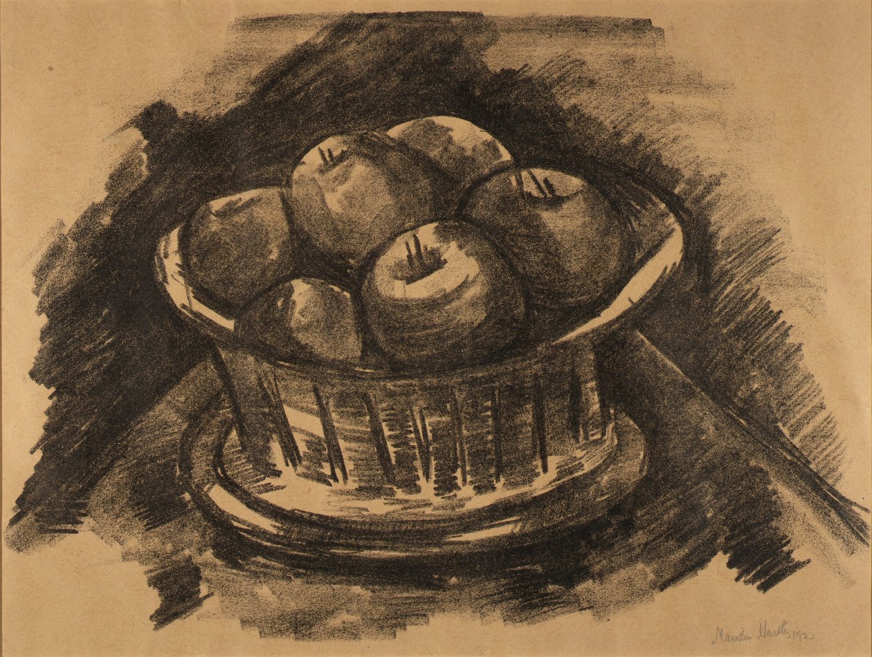 Äpfel im Korb autorstwa Marsden Hartley