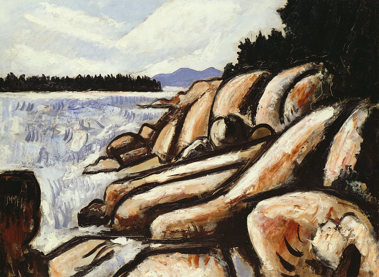 City Point, Vinalhaven, 1937-38 (olej na tablicy akademii) autorstwa Marsden Hartley