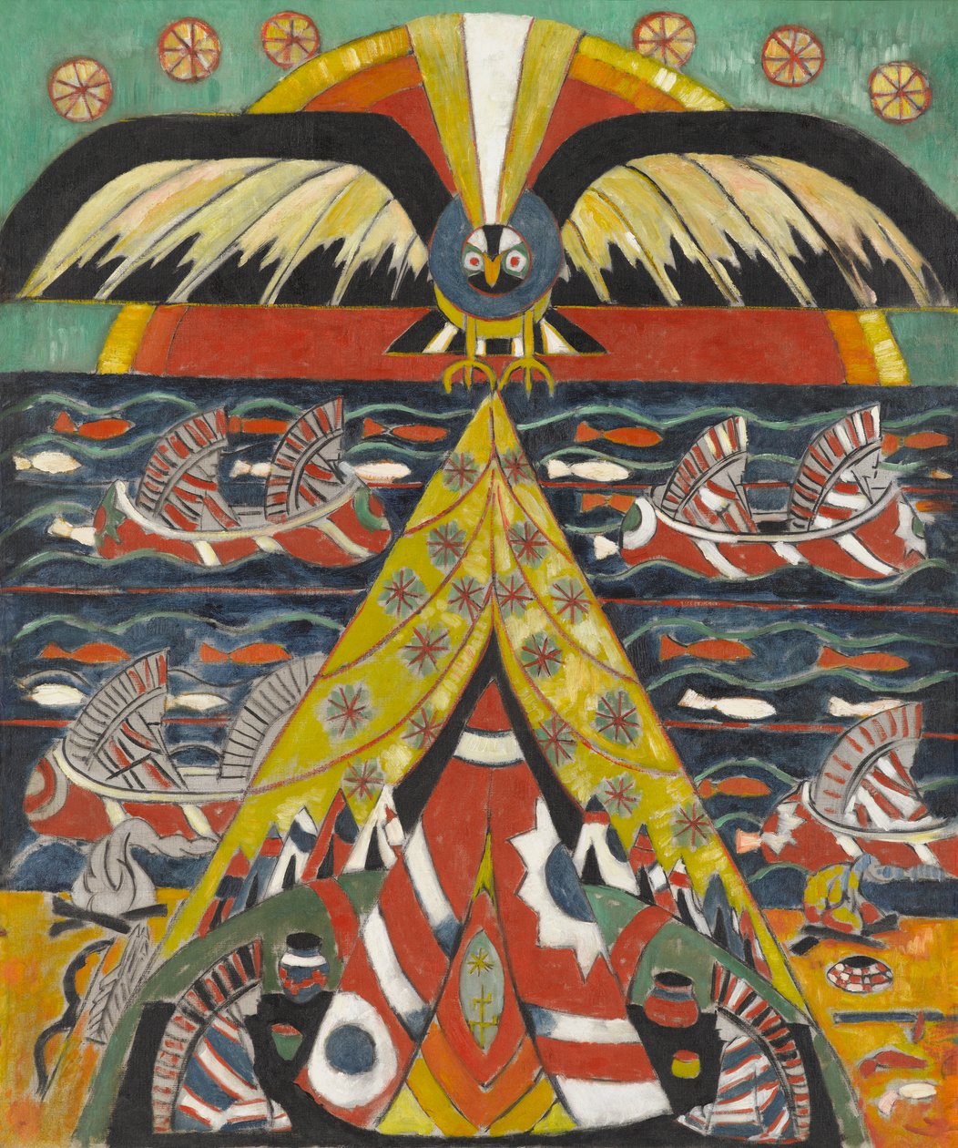 Fantazja indyjska, 1914 autorstwa Marsden Hartley