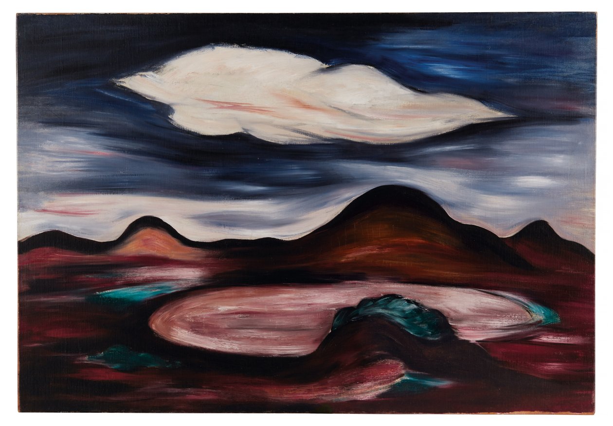 Krajobraz z pojedynczą chmurą autorstwa Marsden Hartley