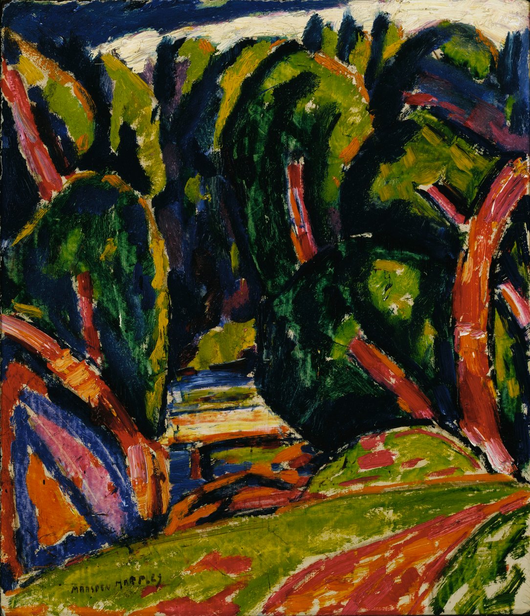 Czerwone drzewo autorstwa Marsden Hartley