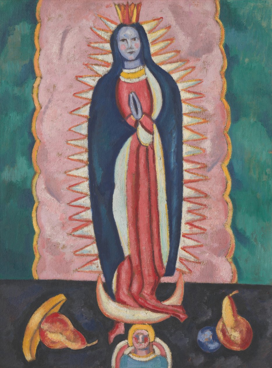 Dziewica z Guadalupe, ok. 1918-19 (olej i węgiel na tekturze) autorstwa Marsden Hartley