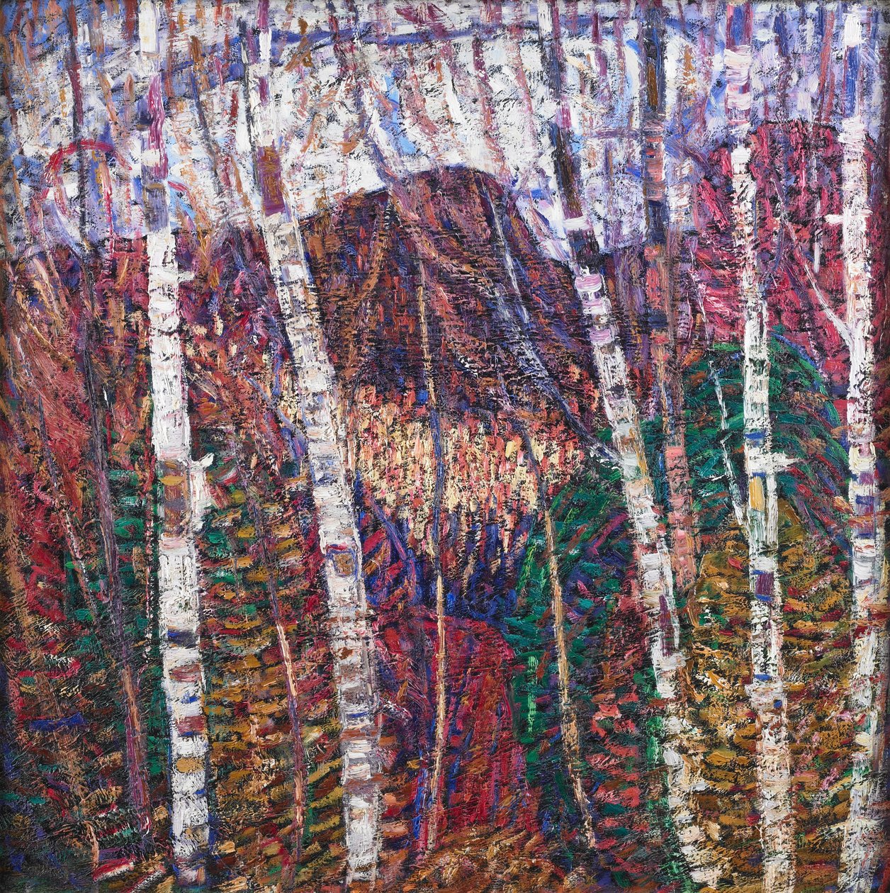 Białe brzozy, ok. 1908 (olej na płótnie) autorstwa Marsden Hartley