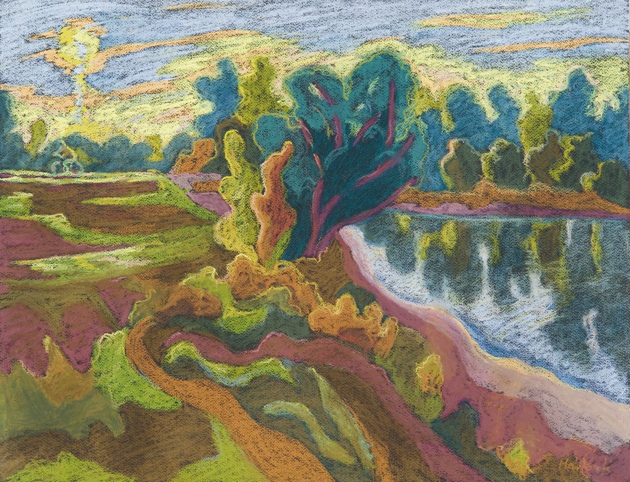 Sielanka, 2008 (pastel na papierze) autorstwa Marta Martonfi Benke