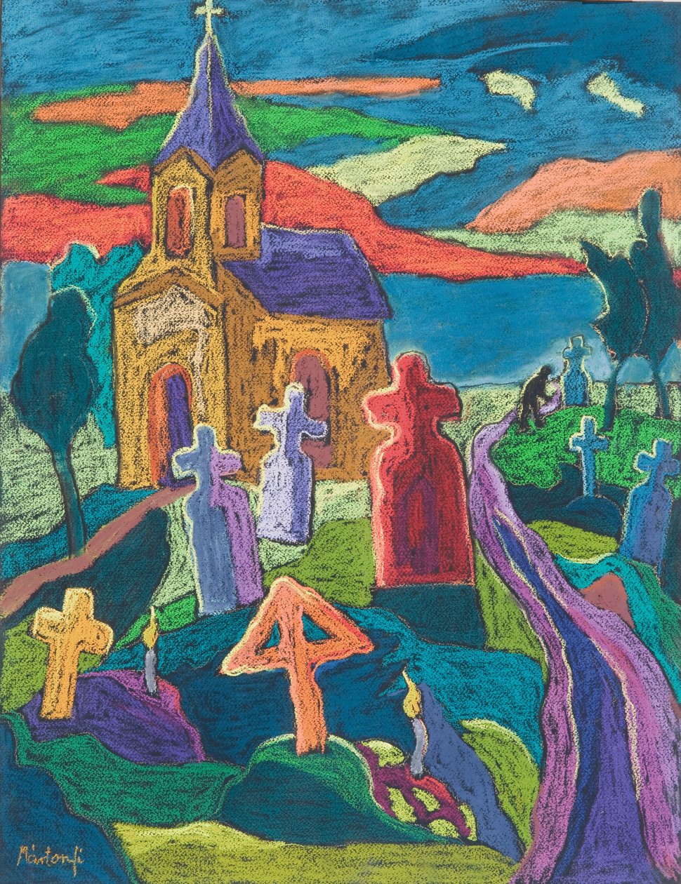 Dzień Zmarłych, 2006 (pastel na papierze) autorstwa Marta Martonfi Benke