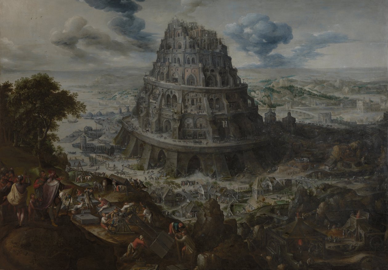 Wieża Babel autorstwa Marten Valckenborch  the van Elder