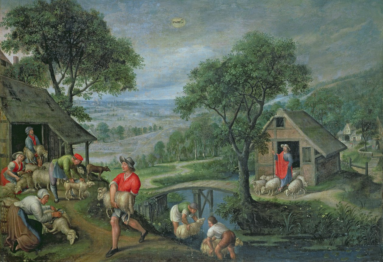 Przypowieść o dobrym pasterzu, ok. 1580-90 autorstwa Marten Valckenborch  the van Elder