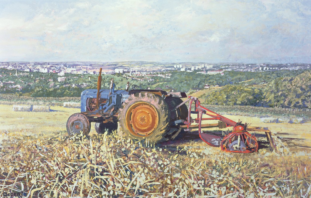Traktor żniwny, 1995 (gwasz) autorstwa Martin Decent