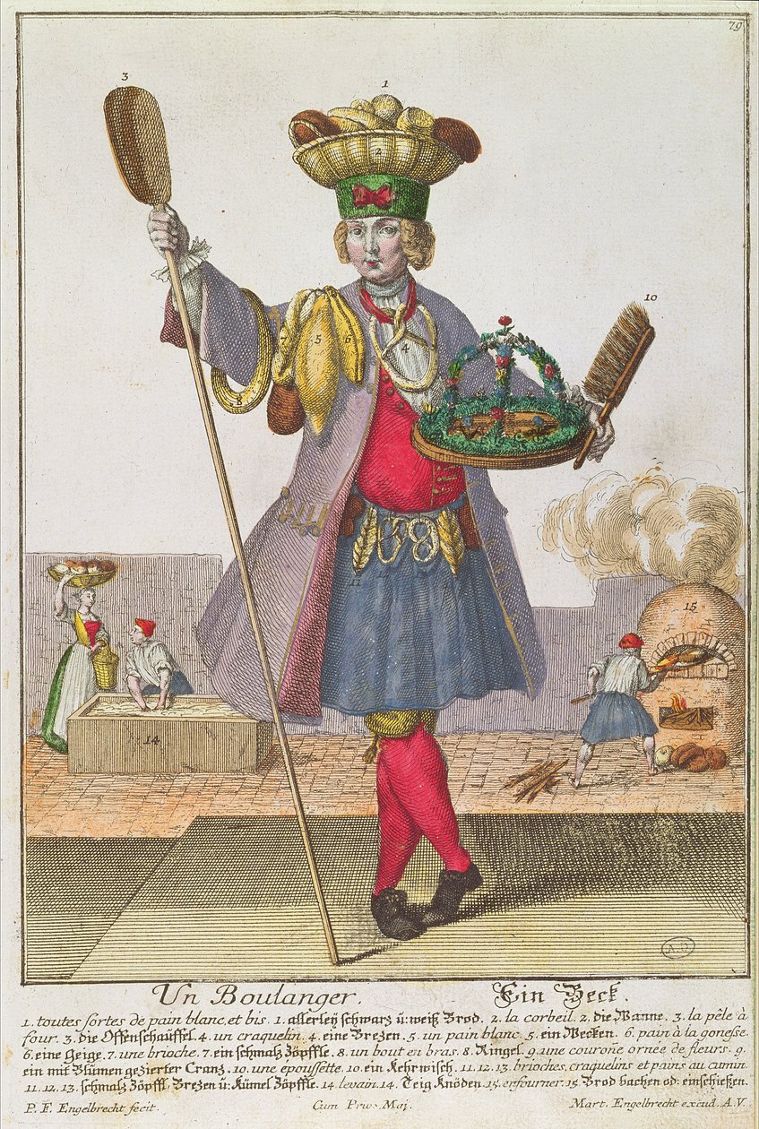 A Baker, ok. 1735 autorstwa Martin Engelbrecht