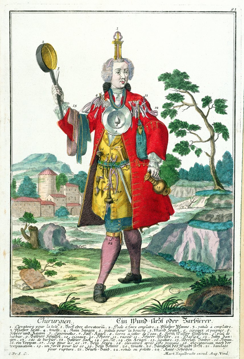 Chirurg, ok.1735 autorstwa Martin Engelbrecht