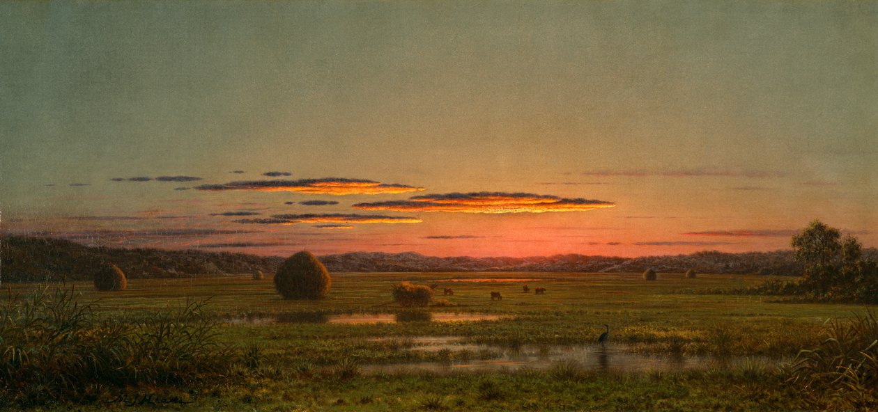 Zachód słońca, ok.1880 autorstwa Martin Johnson Heade