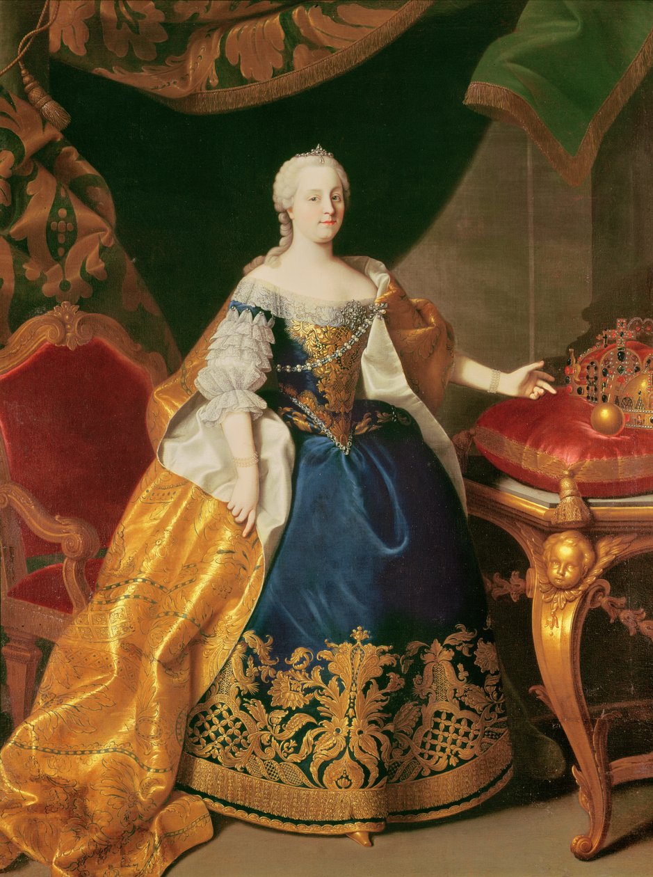 Portret cesarzowej Marii Teresy Austrii (1717-80) autorstwa Martin II Mytens or Meytens