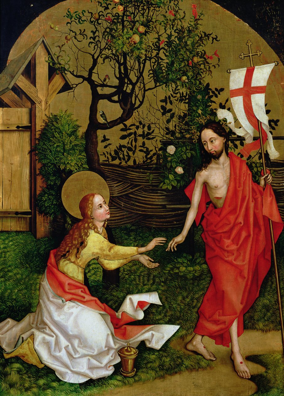 Ołtarz Dominikanów: Noli Me Tangere, ok.1470-80 autorstwa Martin Schongauer