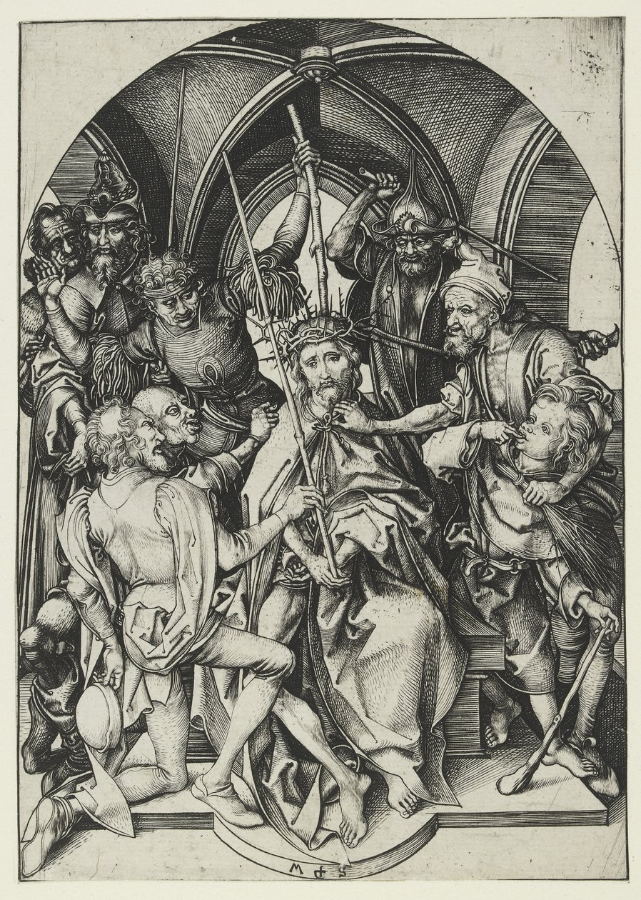 Chrystus ukoronowany cierniami autorstwa Martin Schongauer