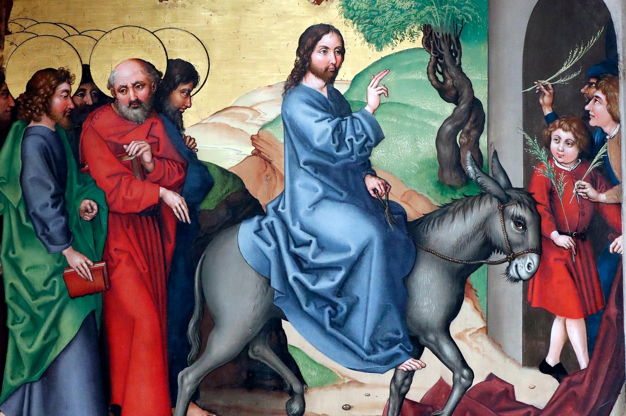 Wjazd Chrystusa do Jerozolimy, Niedziela Palmowa autorstwa Martin Schongauer