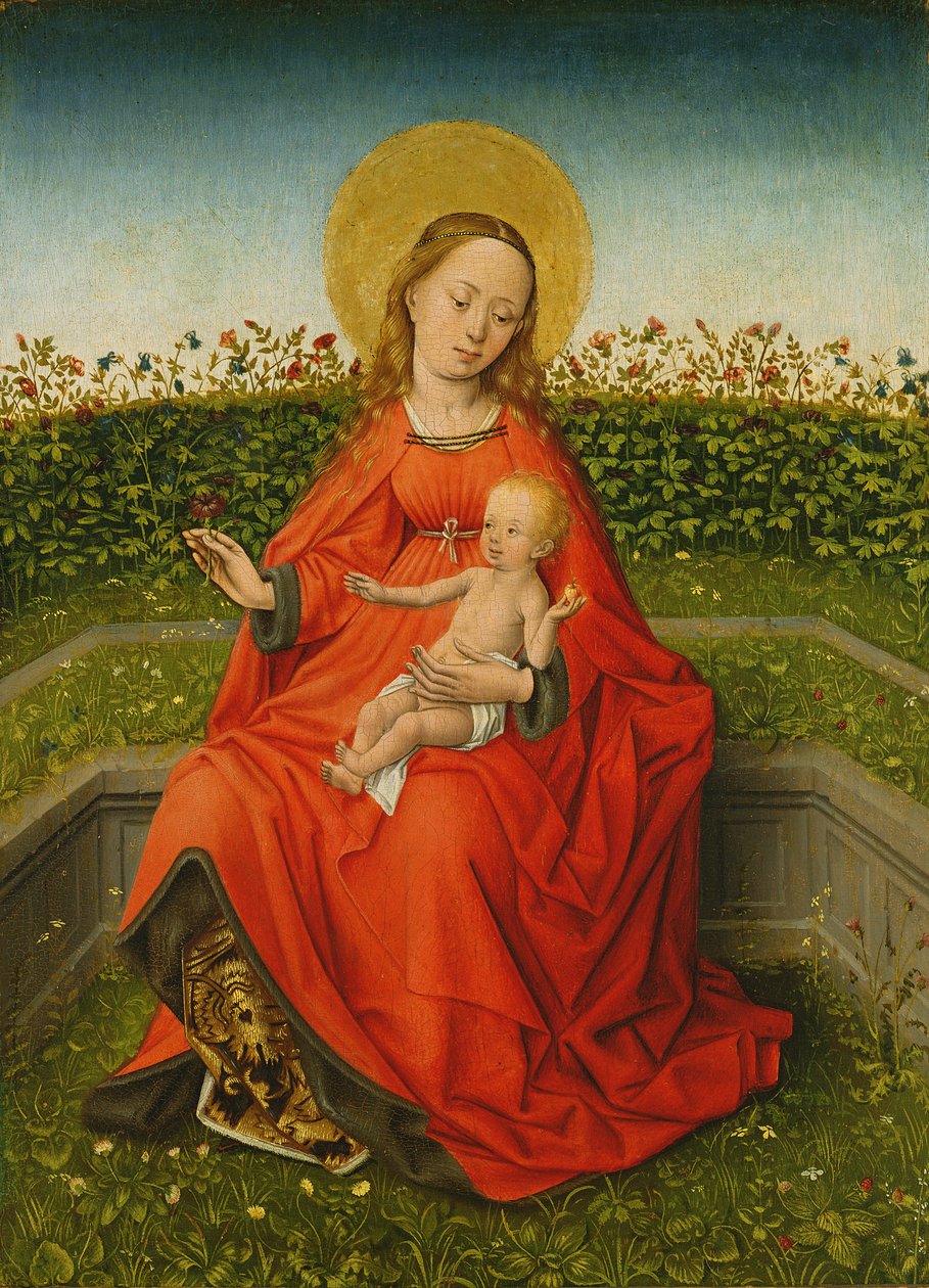 Maria z Krzewu Różanego autorstwa Martin Schongauer