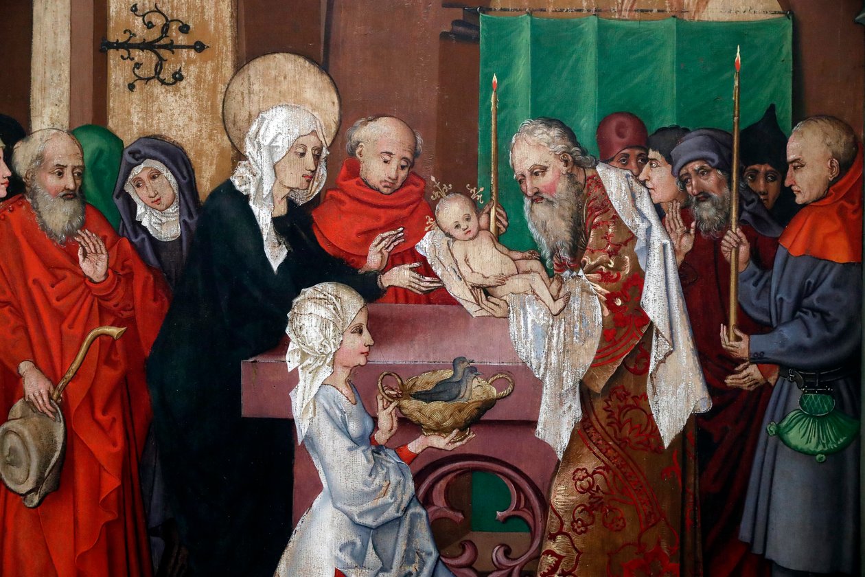 Ofiarowanie Jezusa w świątyni autorstwa Martin Schongauer