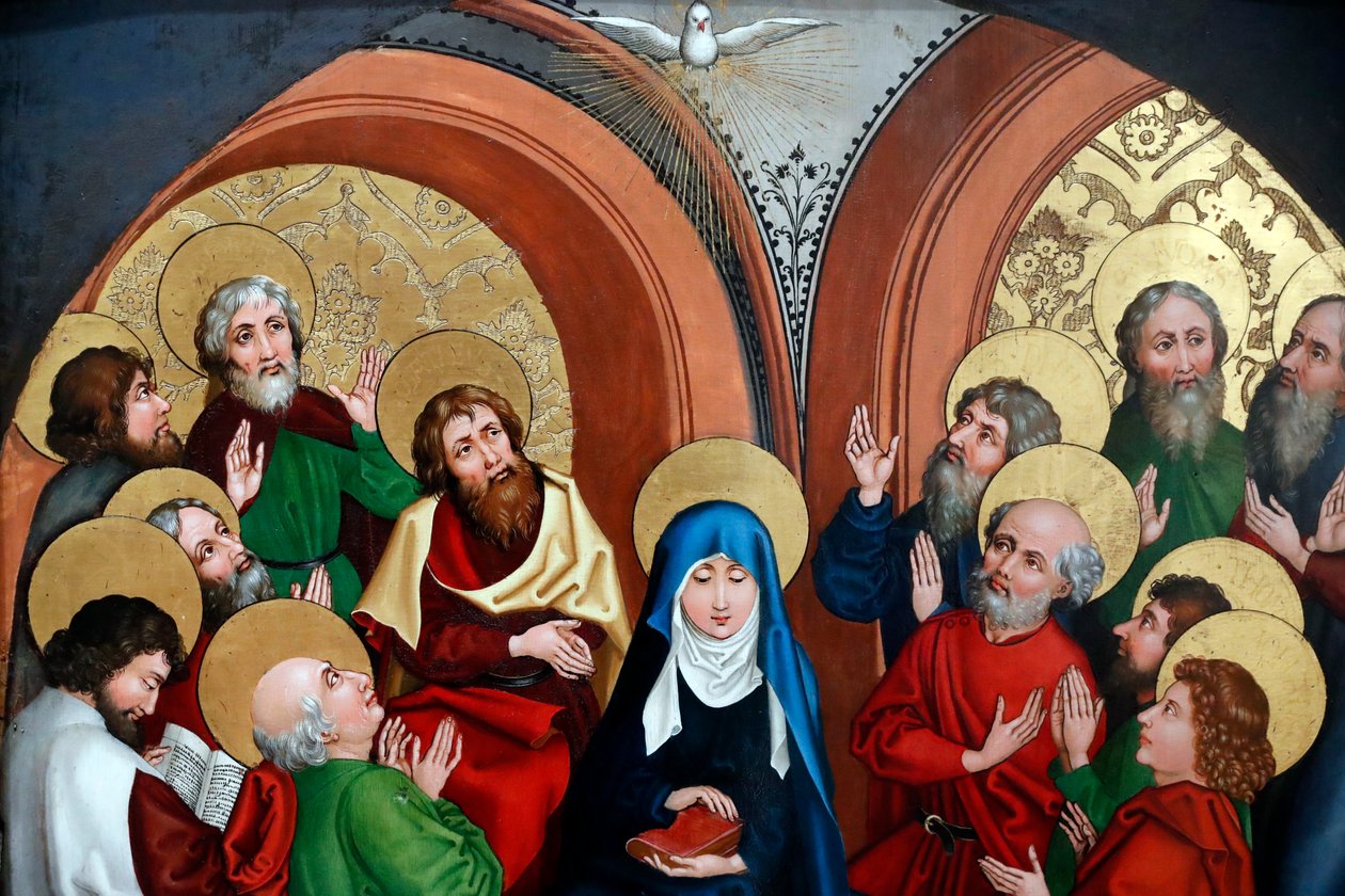 Wniebowzięcie Maryi (olej na płycie drewnopodobnej) autorstwa Martin Schongauer