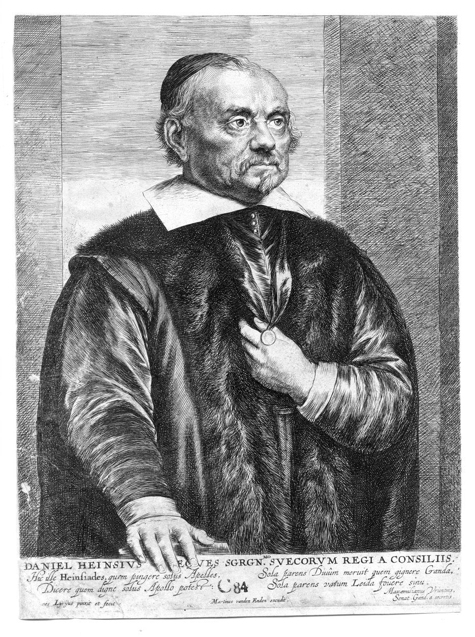 grawerowany portret autorstwa Martin van den Enden