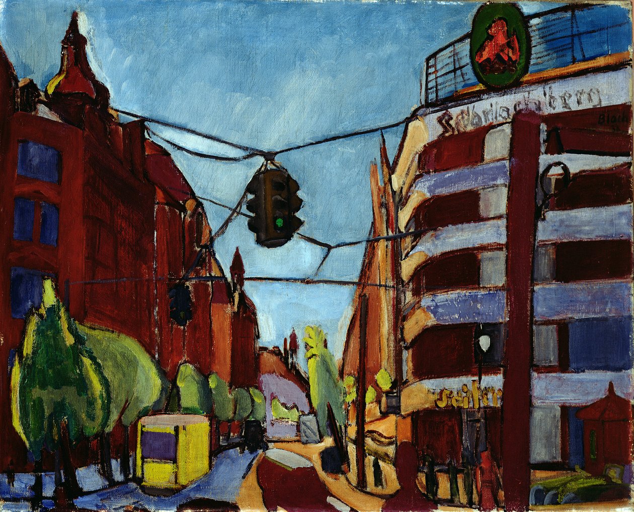 Kurfurstendam, Berlin (olej na płótnie) autorstwa Martin Bloch