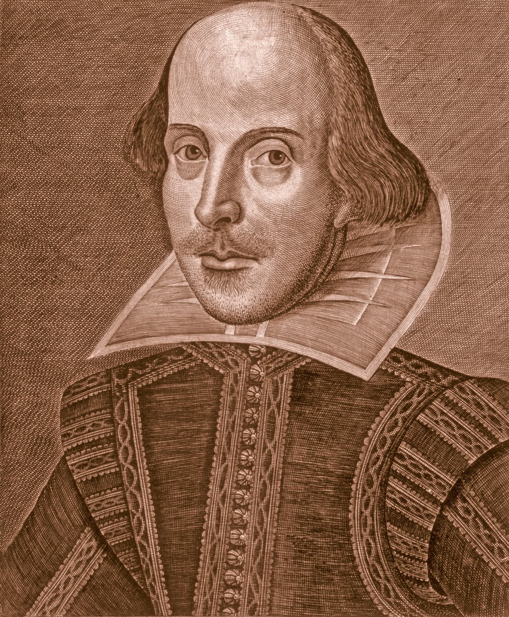 Portret Szekspira, 1623. autorstwa Martin Droeshout