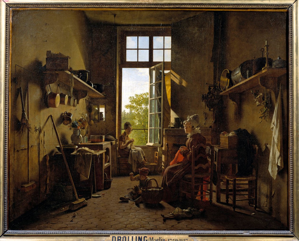 Wnętrze obrazu kuchennego autorstwa Martina Drollinga (1752-1817) 1815 nd. 0,65x0,8 m² autorstwa Martin Drölling