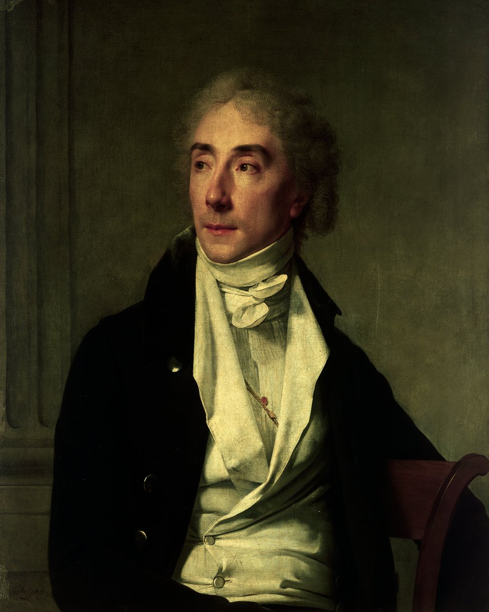 Portret kadeta Baptiste, francuskiego aktora, obraz Martina Drollinga (1752-1817), olej na płótnie autorstwa Martin Drölling