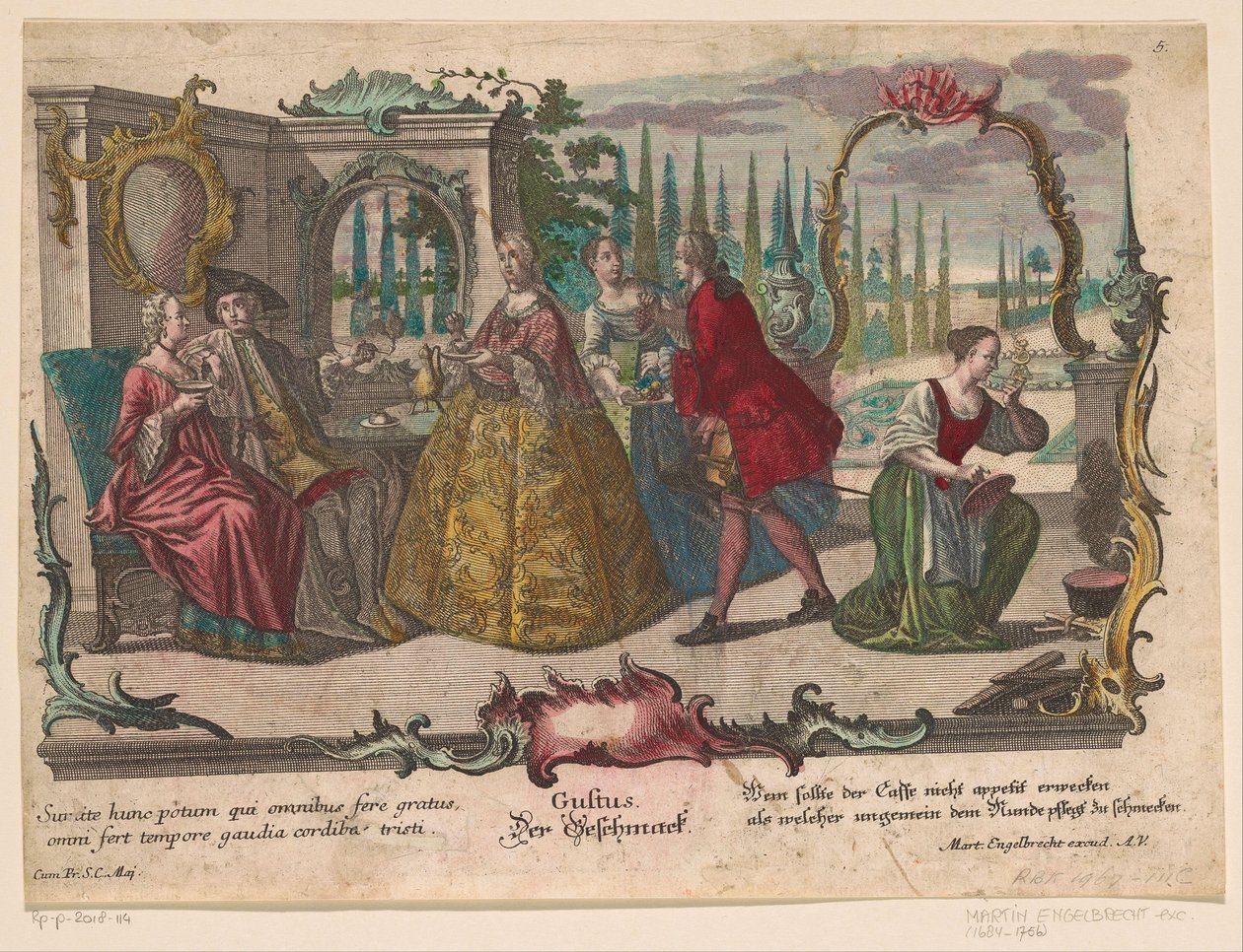 Smak Gustus / Der Geschmack (tytuł na obiekcie) Pięć zmysłów (tytuł serii) autorstwa Martin Engelbrecht