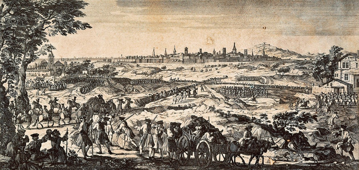 Wojna o sukcesję Hiszpanii (1701-1714) między Francją a Hiszpanią, siedziba Barcelony autorstwa Martin Engelbrecht